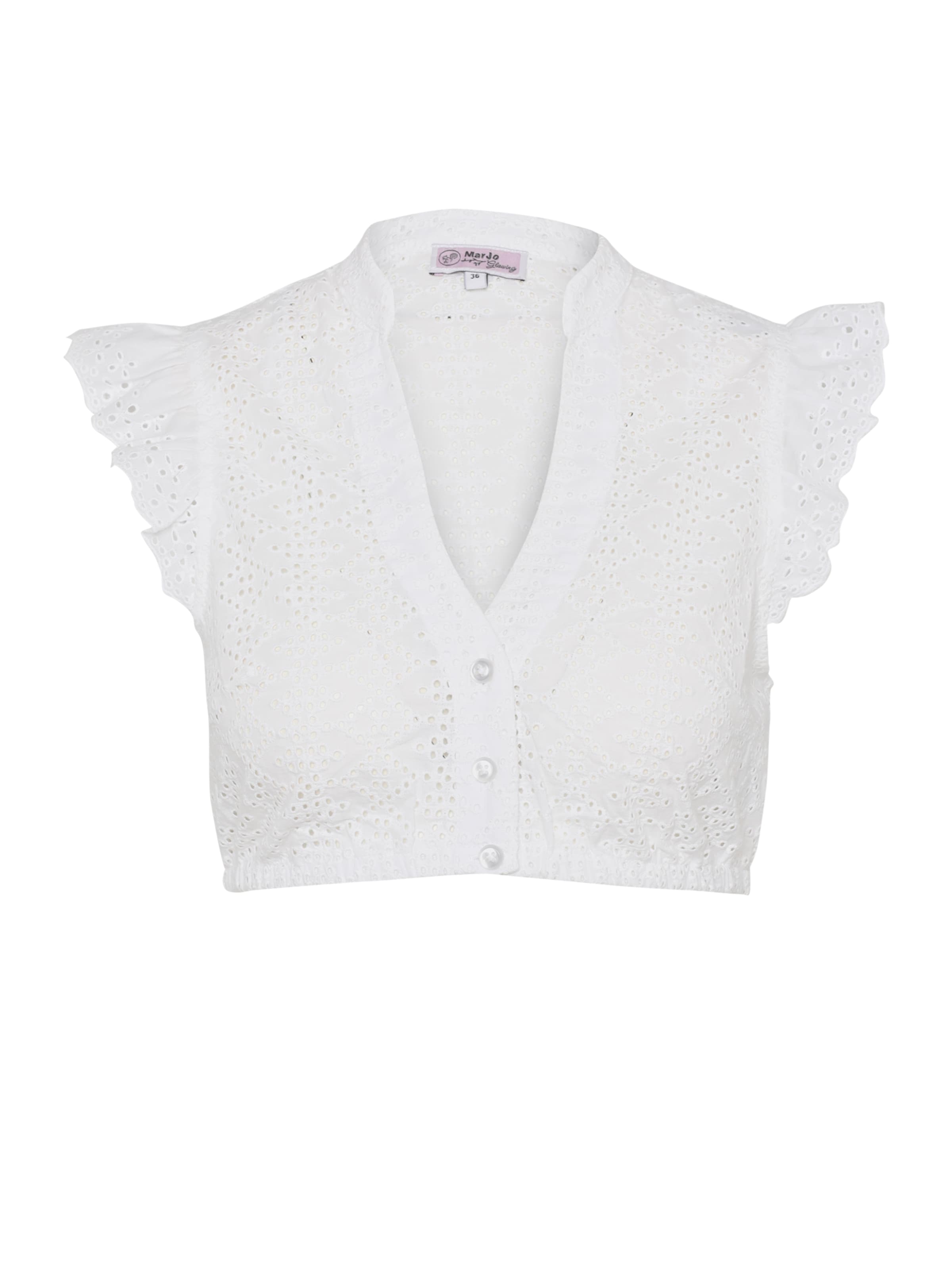 MARJO - Blusa tradicional 'GL-9-Kemmern' em branco: frente