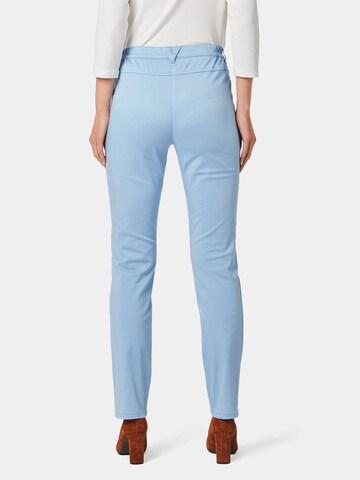 Coupe slim Pantalon 'Carla' Goldner en bleu