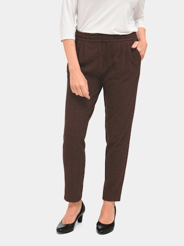 Goldner Tapered Pants in Brown: front