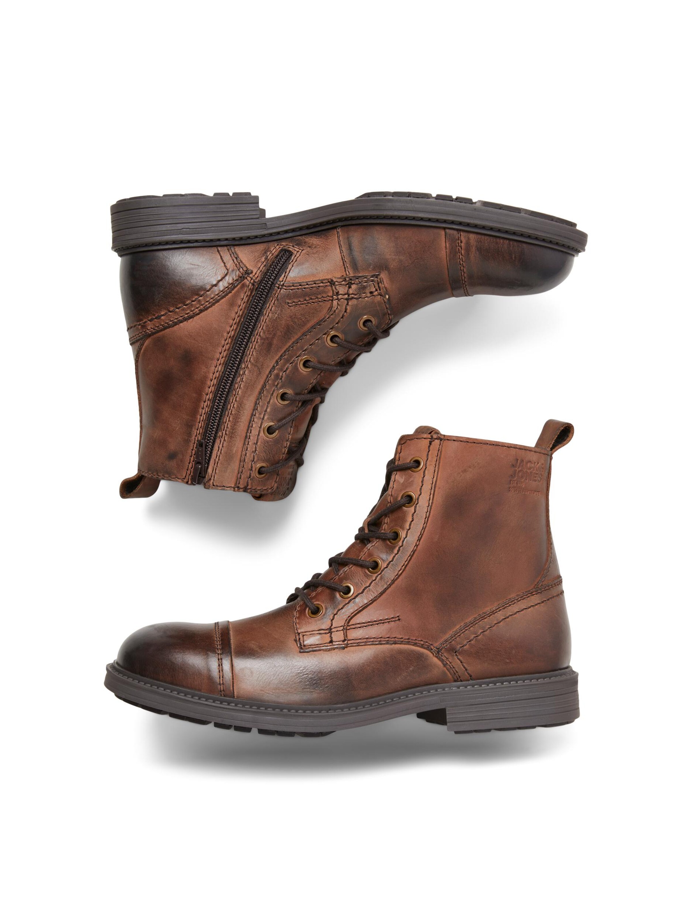 Jack and jones cognac boots deals