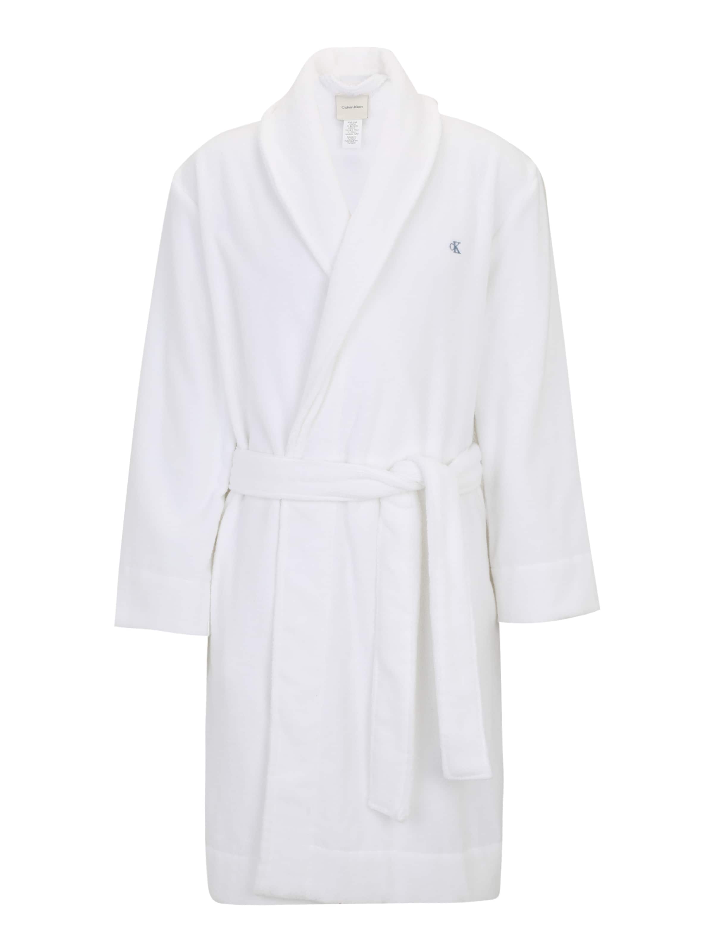 Calvin Klein Underwear Μπουρνούζι μακρύ σε λευκό: μπροστά