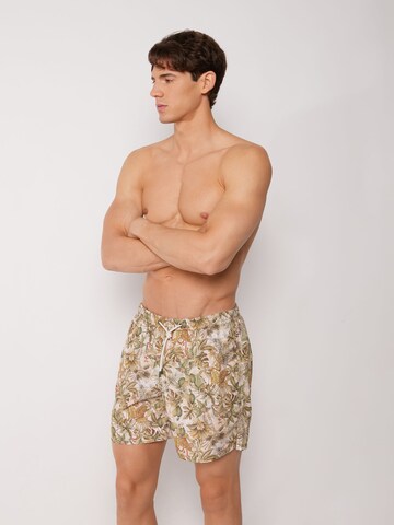 CALZEDONIA Regular Badeshorts 'Formentera' in Grün