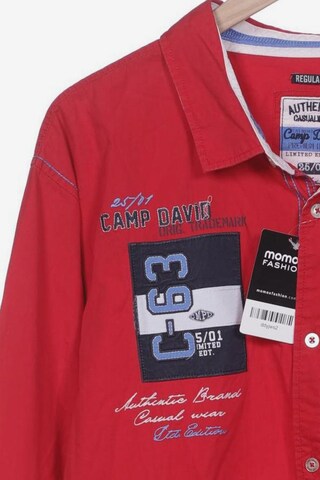 CAMP DAVID Button Up Shirt in XXXL in Red