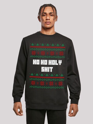 F4NT4STIC Sweatshirt 'Ho Ho Holy' in Black: front