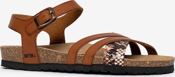 Bayton Strap Sandals 'Denia' in Brown