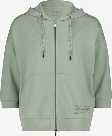 Betty Barclay Zip-Up Hoodie in Green: front