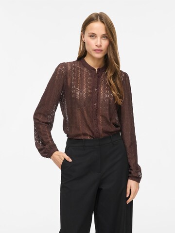 VILA - Blusa 'CHIKKA' en marrón: frente