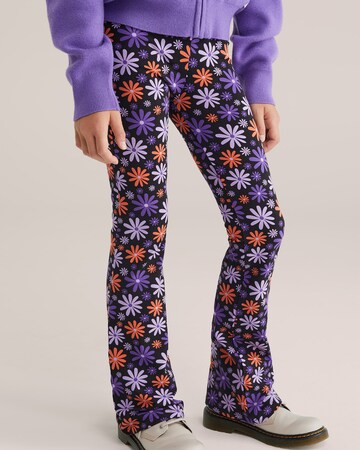 évasé Pantalon WE Fashion en bleu : devant