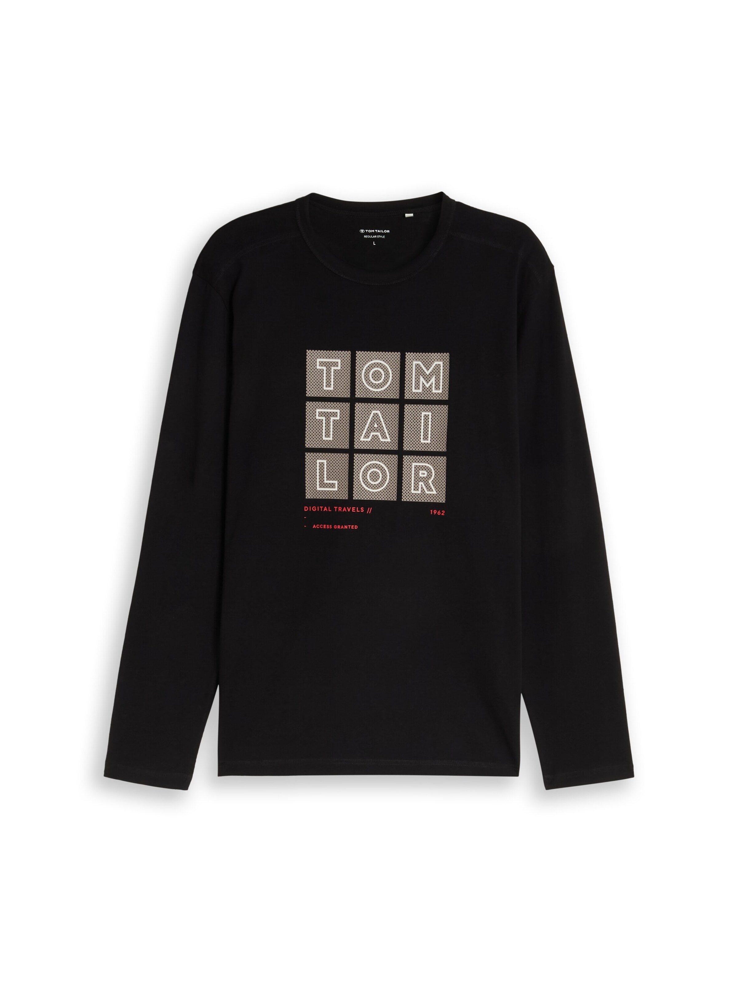 TOM TAILOR Shirt in Black: front