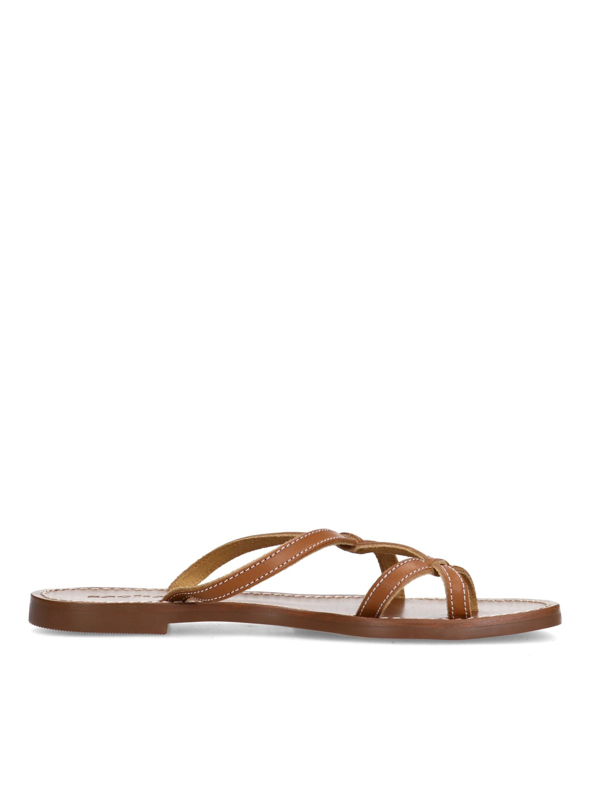 SACHA T-Bar Sandals in Brown
