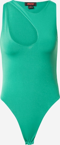 Misspap Shirt bodysuit in Green: front