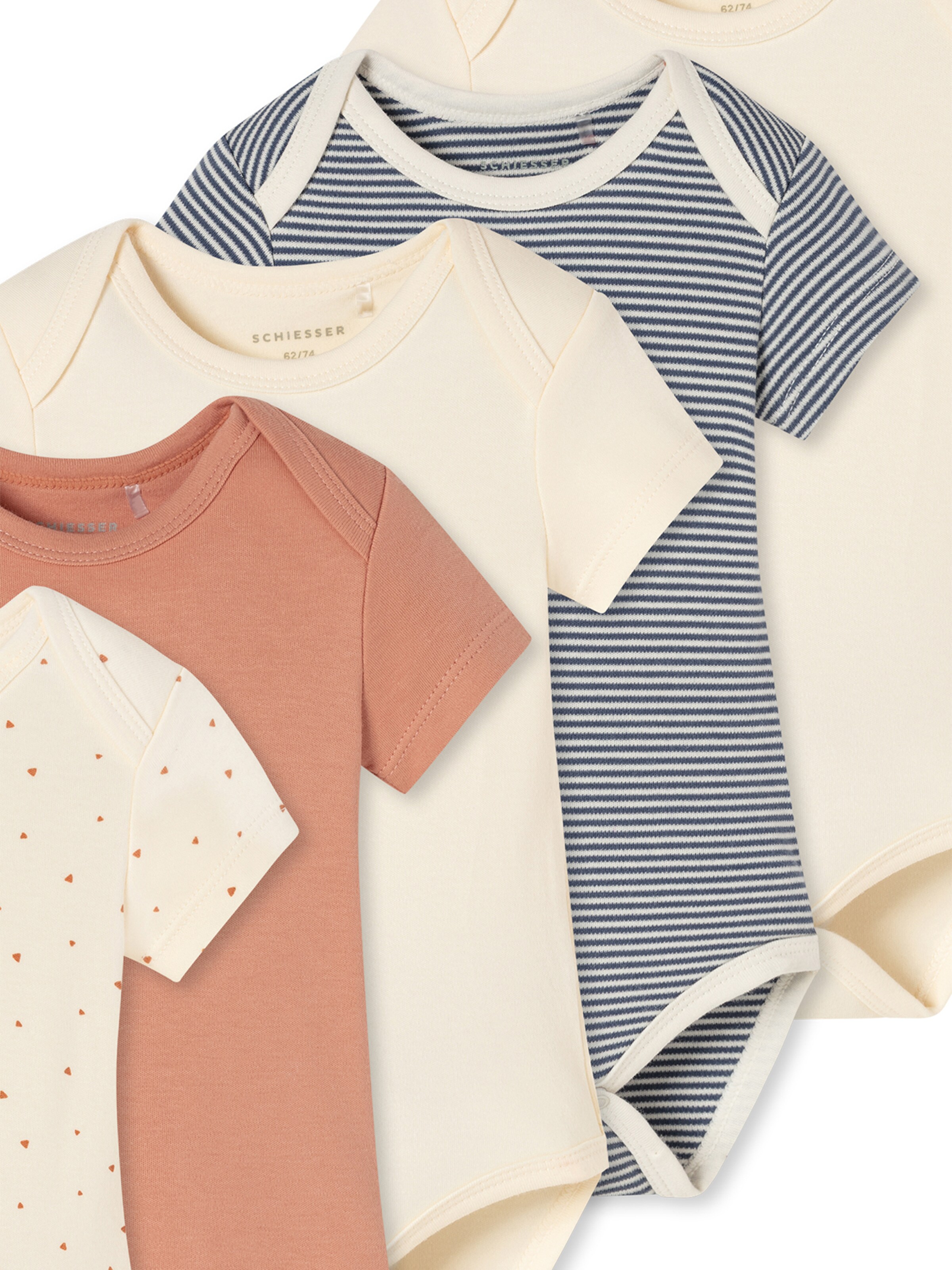 SCHIESSER Rompertje/body ' Fine Rib Multi ' in Blauw