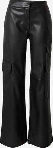 EDITED Wide leg Cargo trousers 'Jill' in Black: front