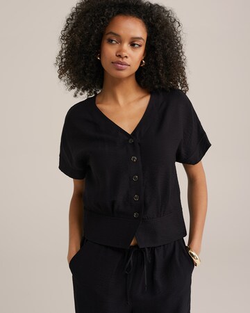 Camicia da donna di WE Fashion in nero: frontale
