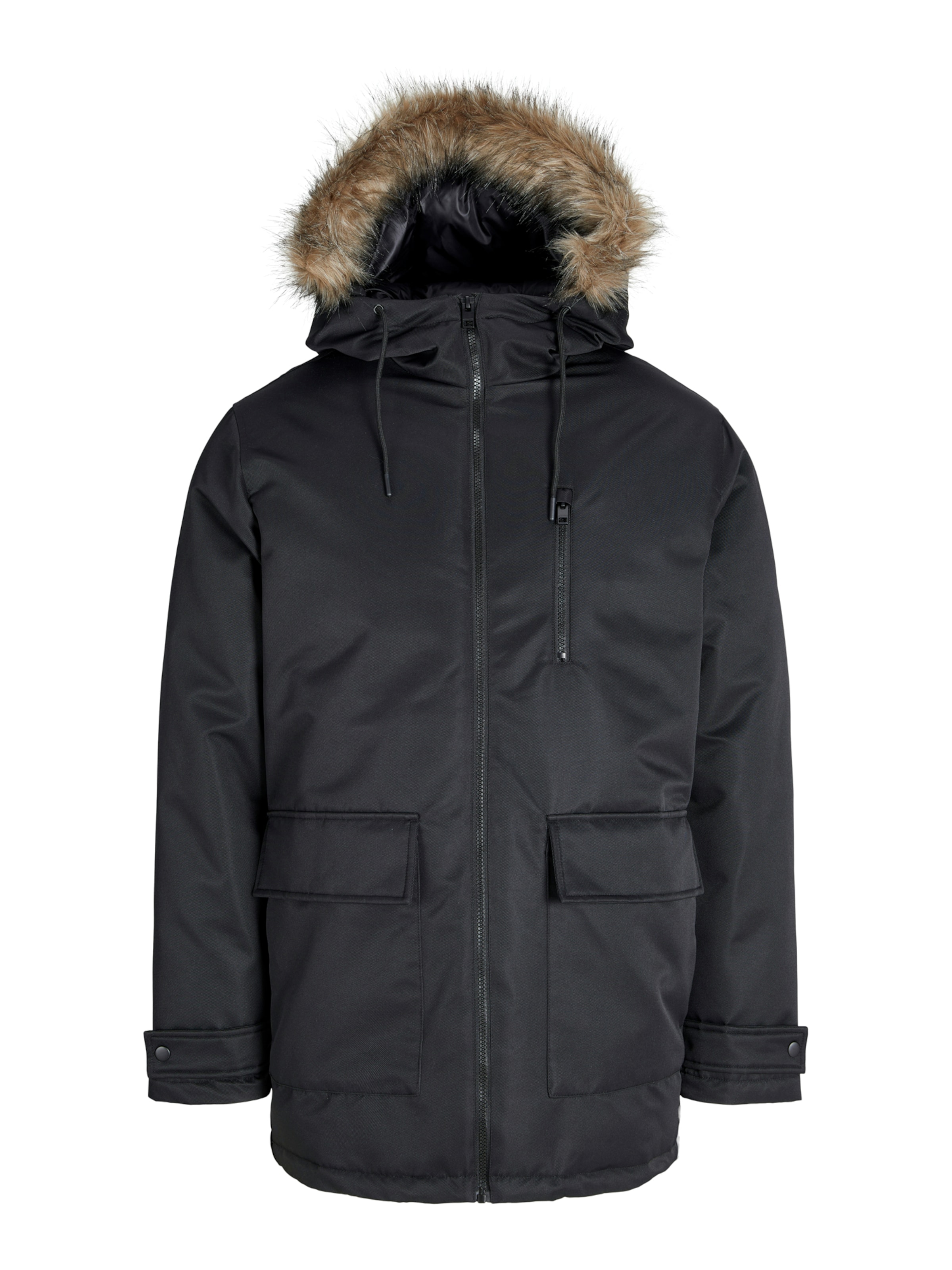 JACK & JONES Parka 'JJCHARLIE' in Schwarz: Vorderseite