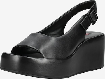 Sandalo di Högl in nero: frontale