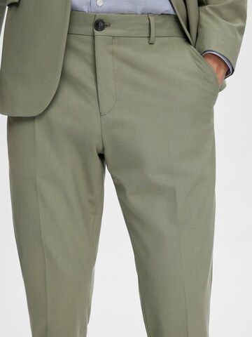 SELECTED HOMME - Slimfit Pantalón de pinzas 'Liam' en verde