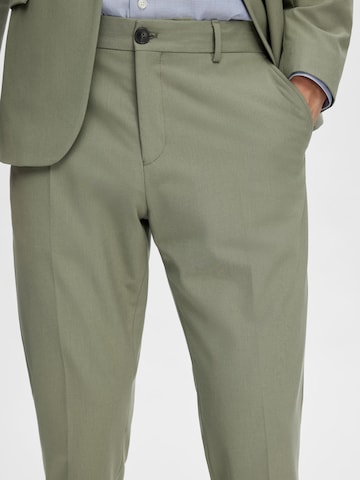SELECTED HOMME Slim fit Trousers with creases 'Liam' in Grey