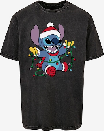 Maglietta 'Lilo And Stitch - Christmas' di ABSOLUTE CULT in nero: frontale