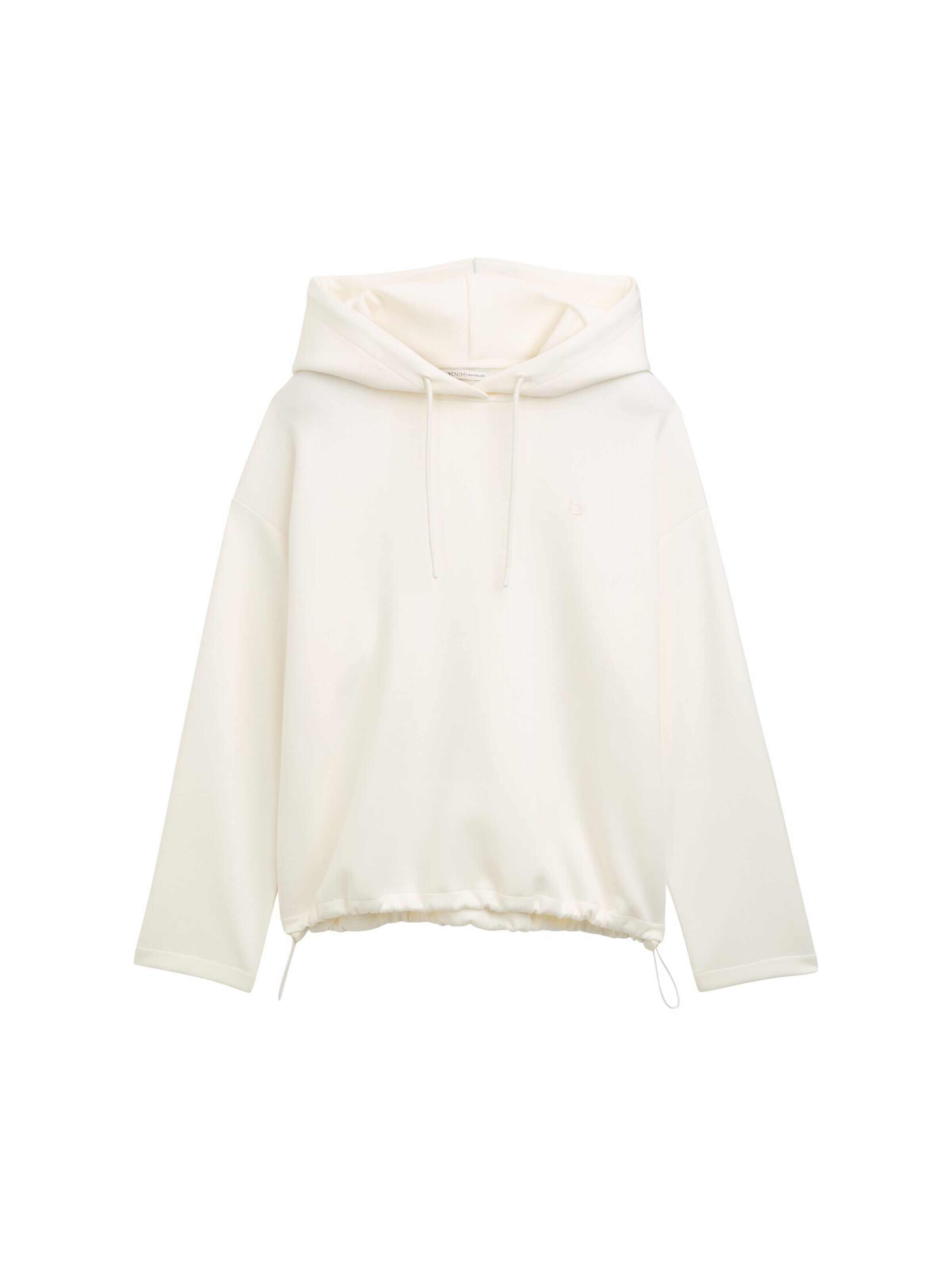 TOM TAILOR DENIM Sweatshirt in Wit: voorkant