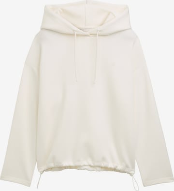 Sweat-shirt TOM TAILOR DENIM en blanc : devant