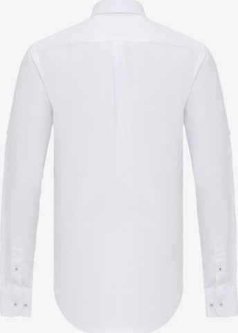 DENIM CULTURE Regular fit Overhemd 'ERLING' in Wit