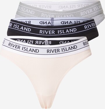 River Island Thong in Grey: front