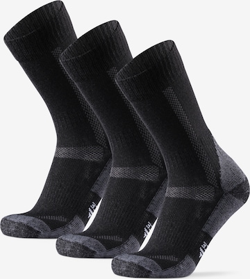 DANISH ENDURANCE Athletic Socks 'Hiking Classic' in Black: front