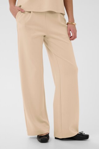 SOAKED IN LUXURY Wide Leg Hose 'SLMarigold' in Beige: Vorderseite