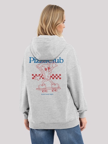 Sweat-shirt 'Friday Pizza Club' F4NT4STIC en gris : devant