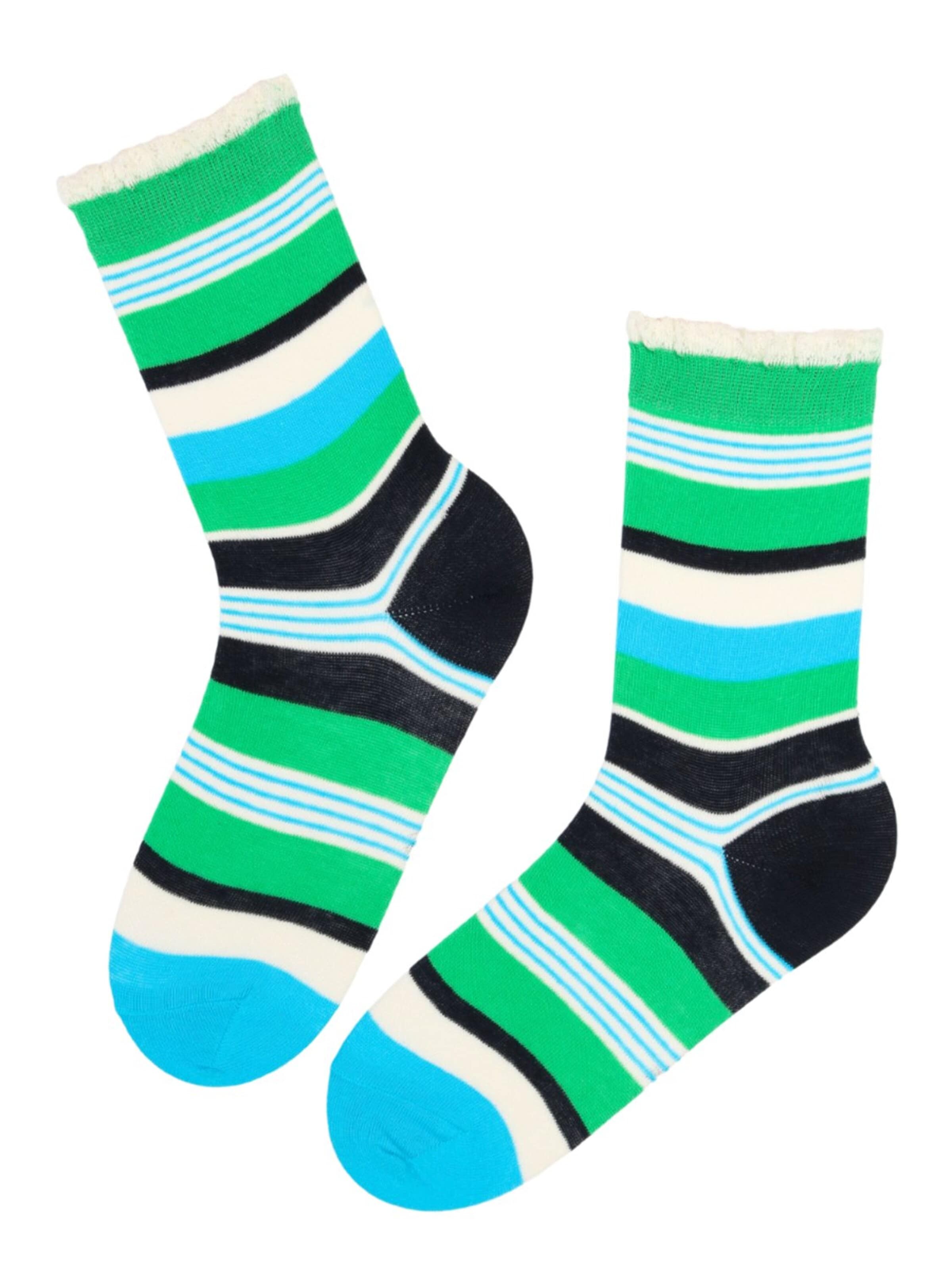 Sokisahtel Socks 'IVY striped cotton socks' in Mixed colours: front