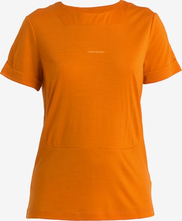 ICEBREAKER Funktionsbluse 'ZoneKnit' i orange: forside