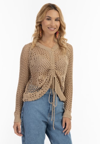 Pullover di IZIA in beige: frontale