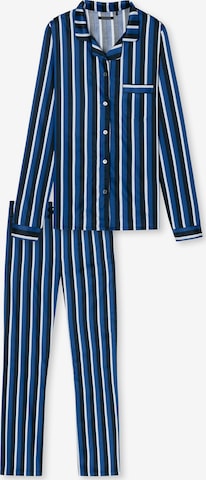SCHIESSER Pyjama 'Selected Premium Inspiration' in Blauw: voorkant