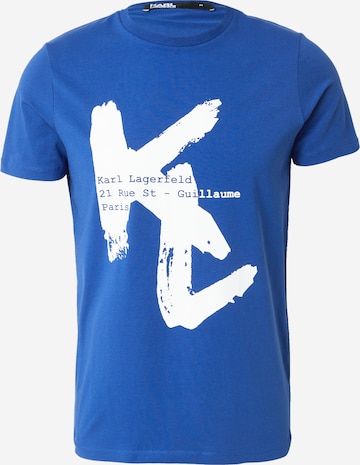 Karl Lagerfeld Тениска в синьо: отпред