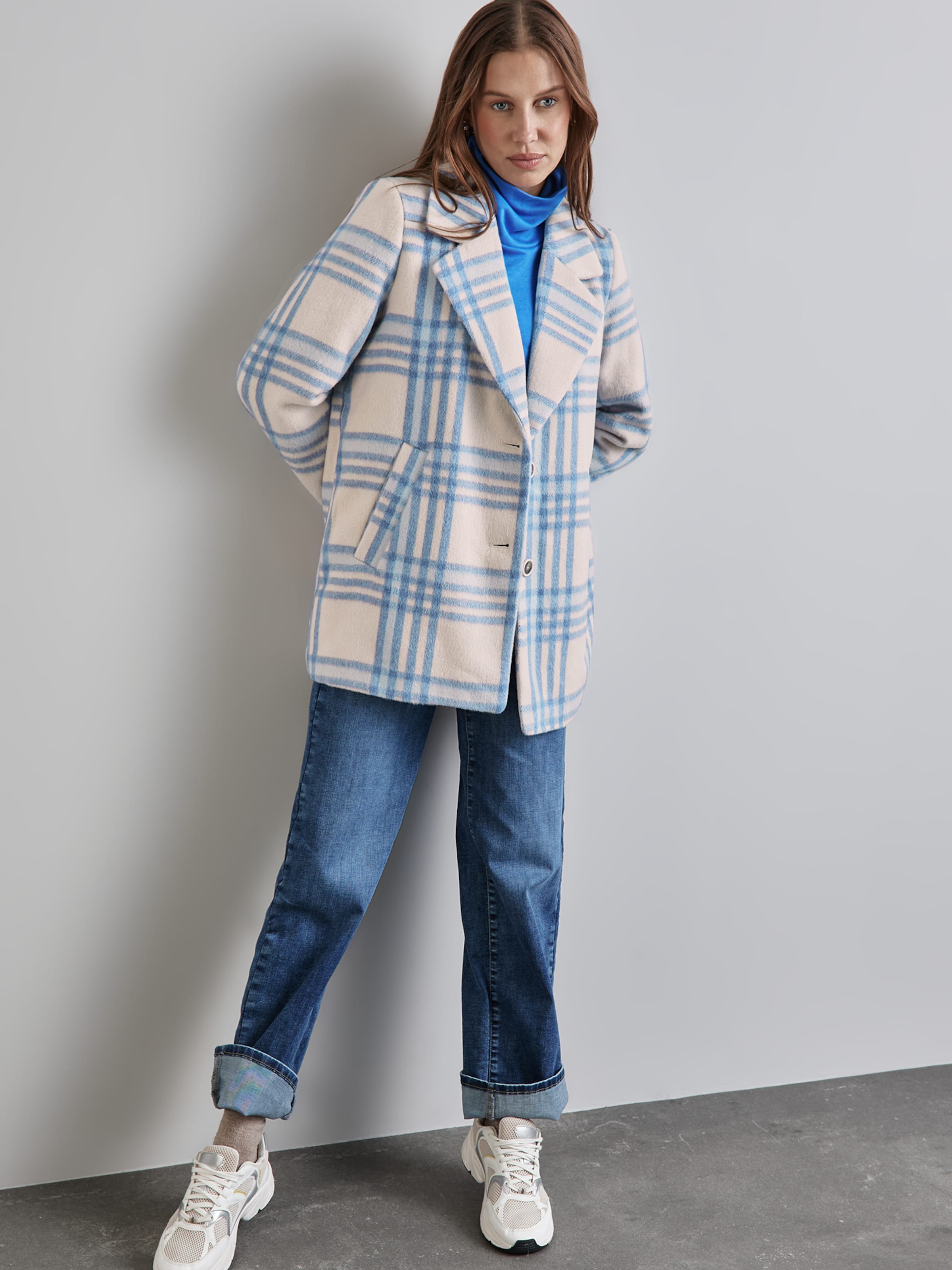 Street One Blau Karierte Jacke Street One Karierte Jacke GrÃ¼n