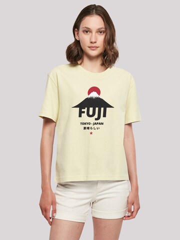 F4NT4STIC Shirt 'Fuji' in Geel: voorkant