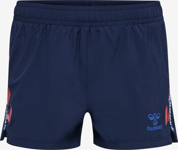 Hummel Regular Workout Pants 'Pro Grid Game' in Blue