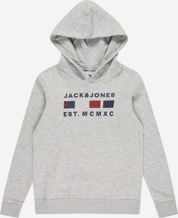 Jack & Jones Junior Μπλούζα φούτερ 'FREDDIE' σε γκρι: μπροστά