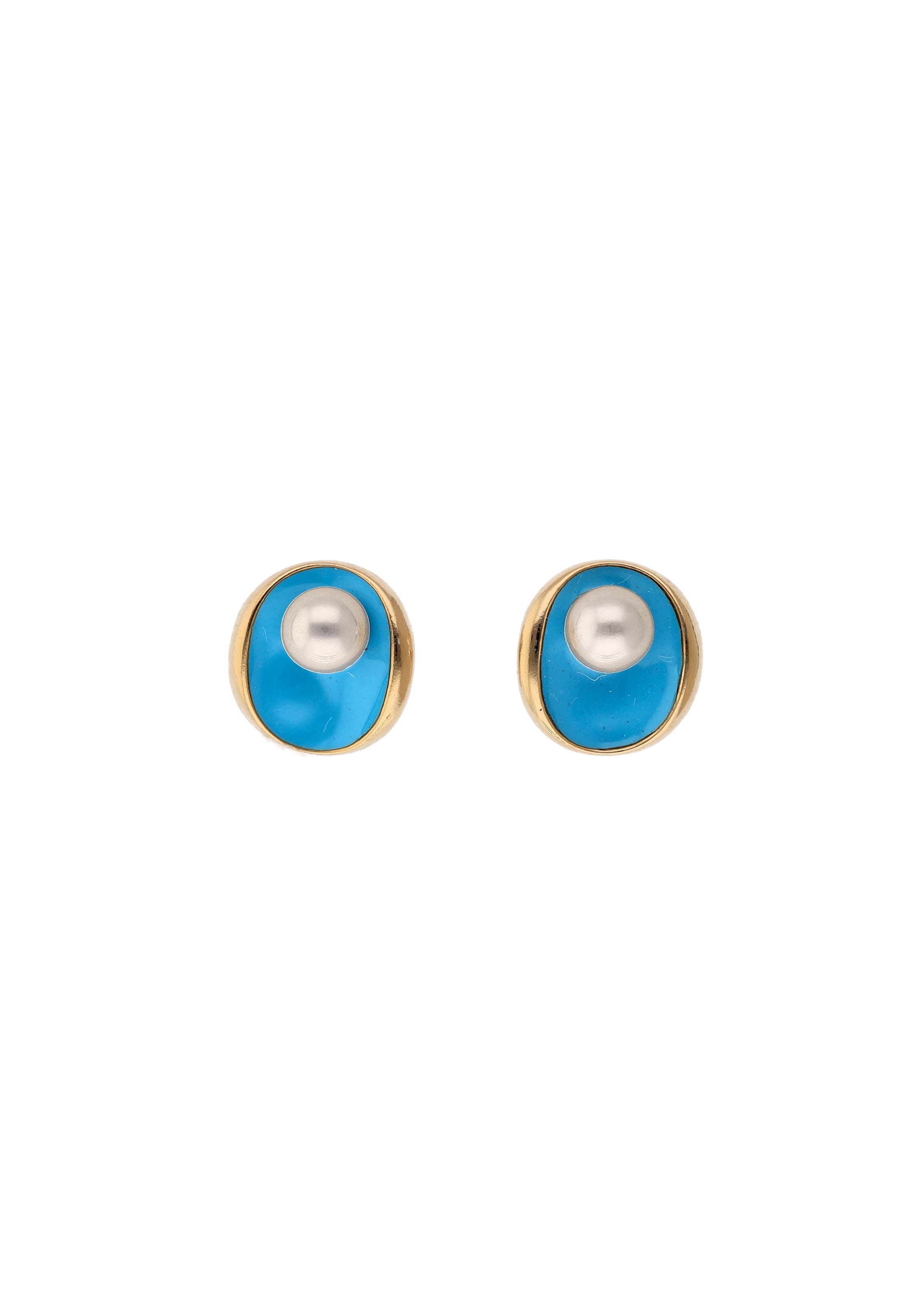Boucles d'oreilles IZIA en bleu : devant