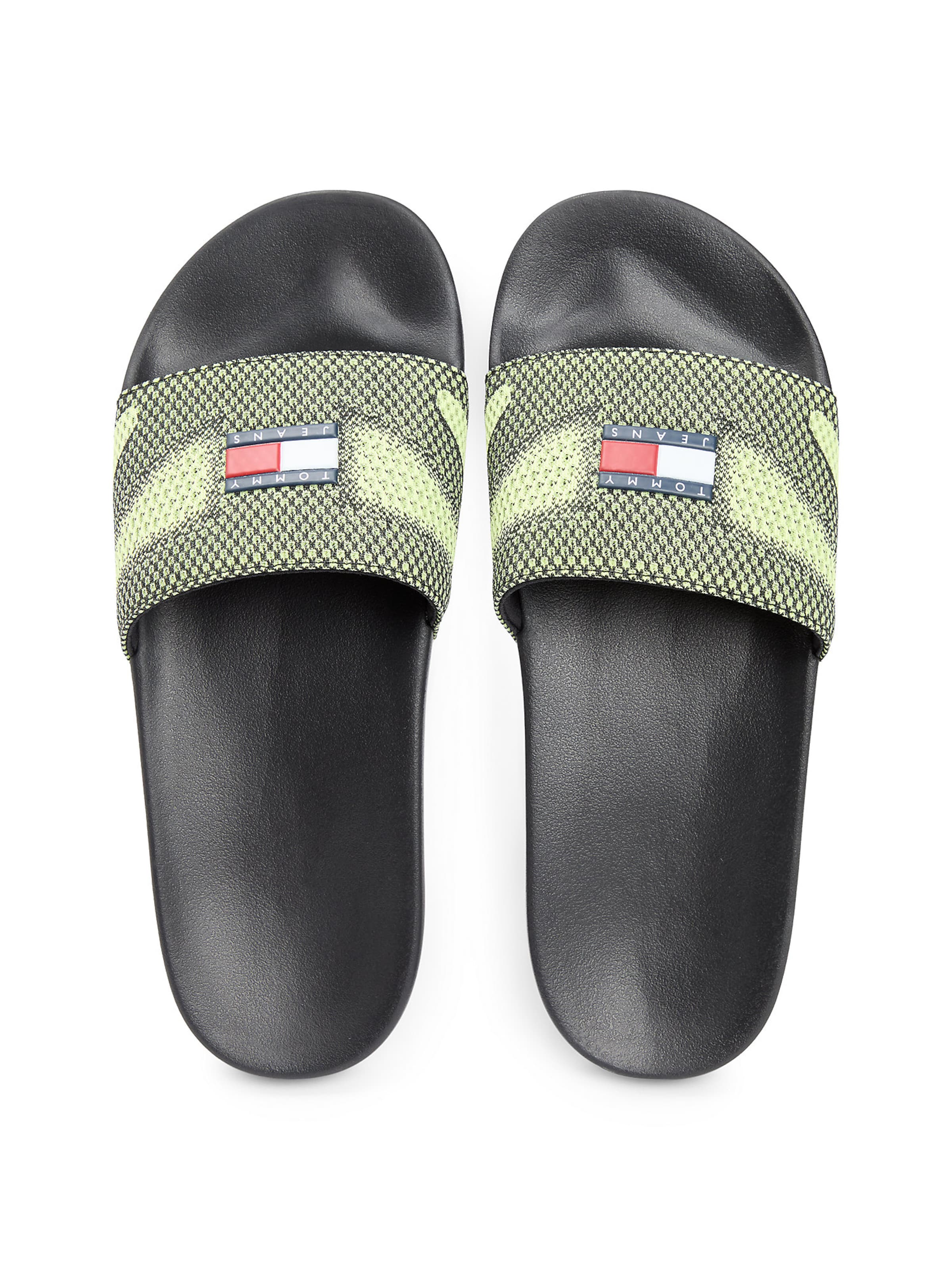 Tommy Jeans Pantolette 'Jacquard' in Grün