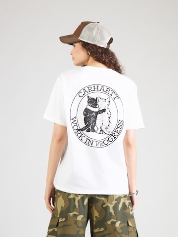 Carhartt WIP Μπλουζάκι 'Hugging Cats' σε λευκό: μπροστά
