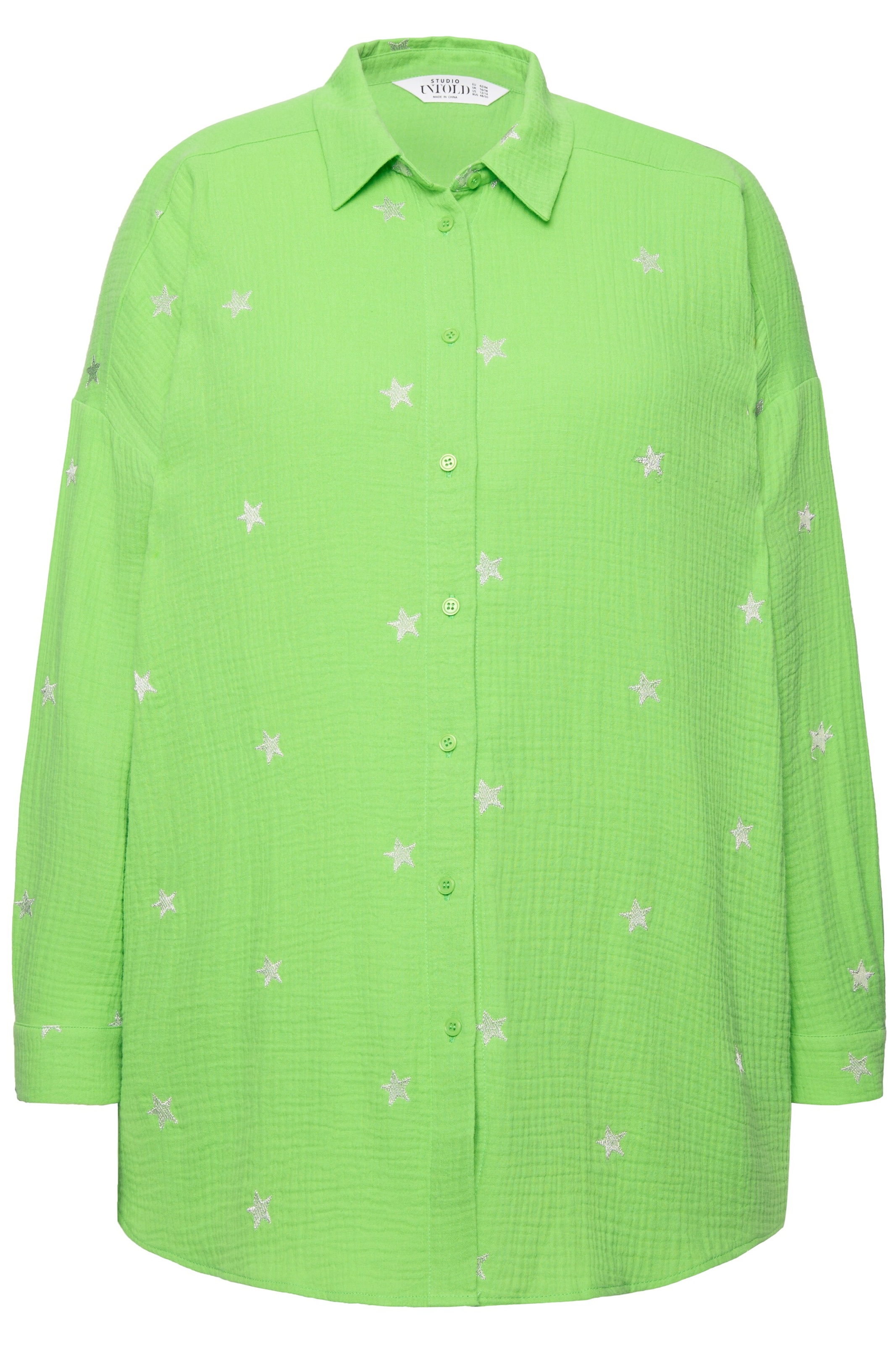 Studio Untold Blouse in Groen: voorkant