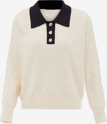 Pull-over NAEMI en blanc : devant