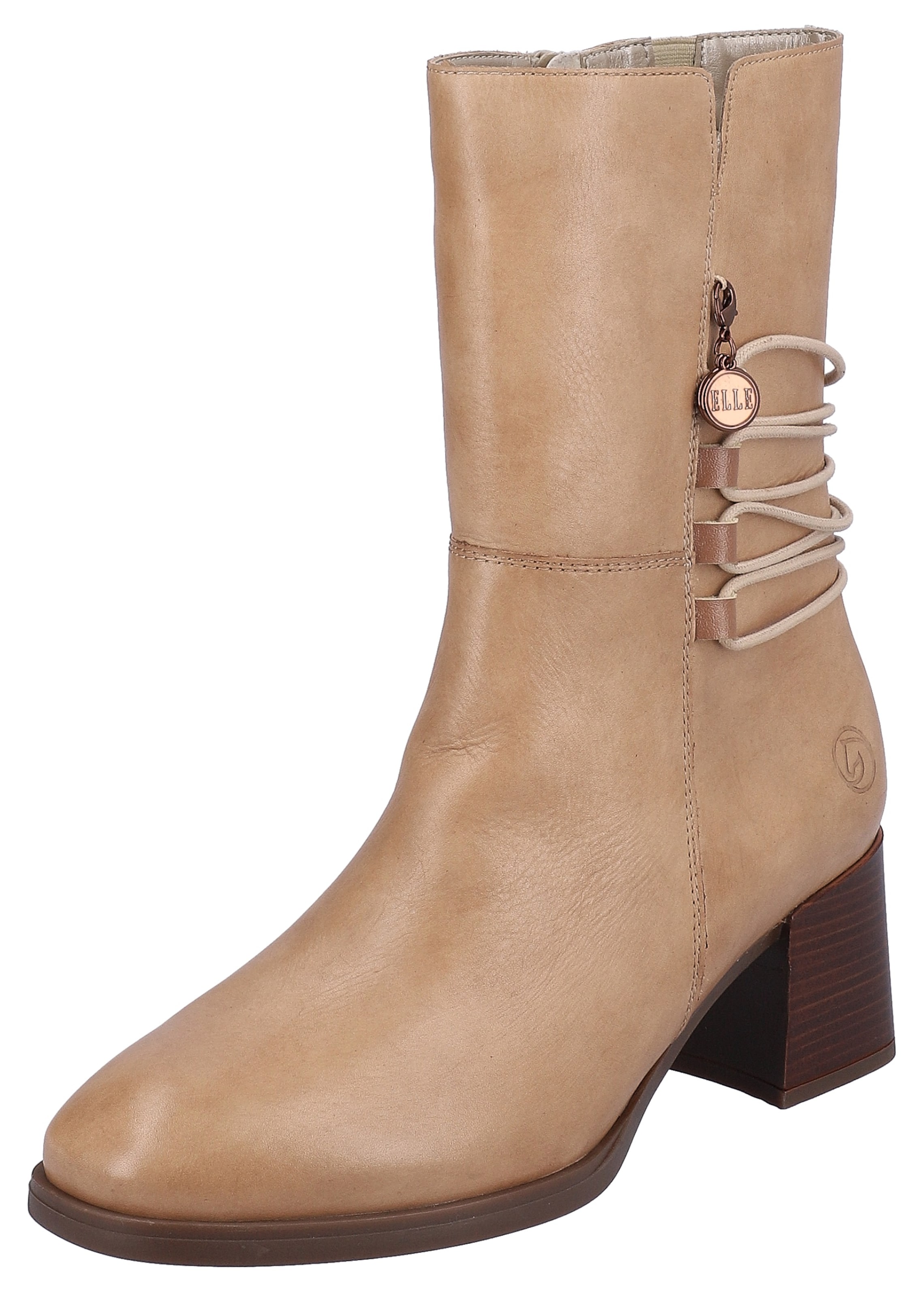 REMONTE Enkellaarsjes in Beige: voorkant