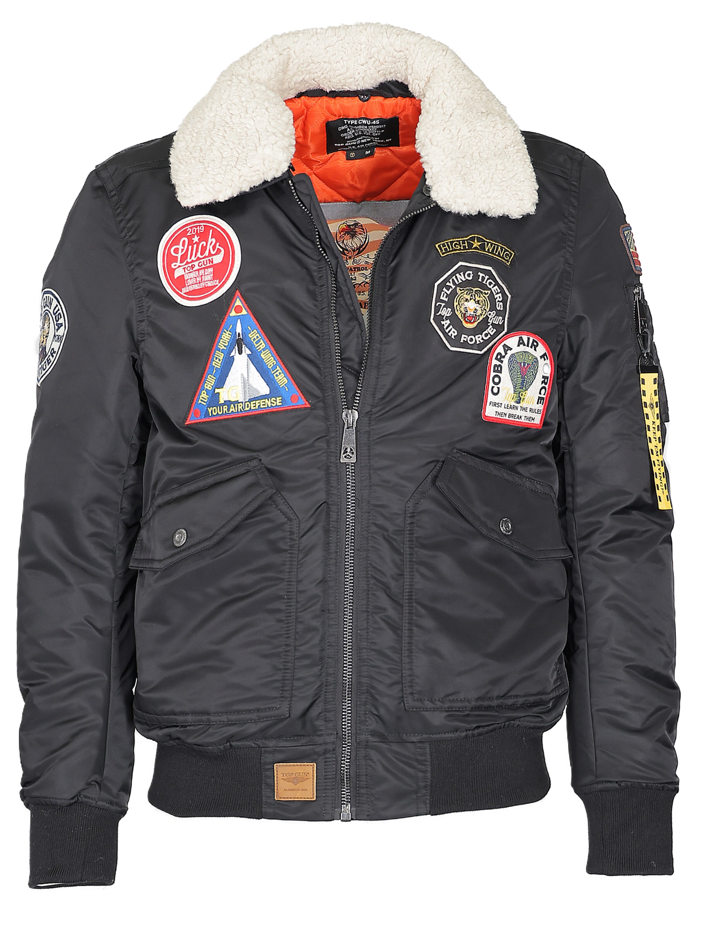 TOP GUN Between-season jacket in Black: front