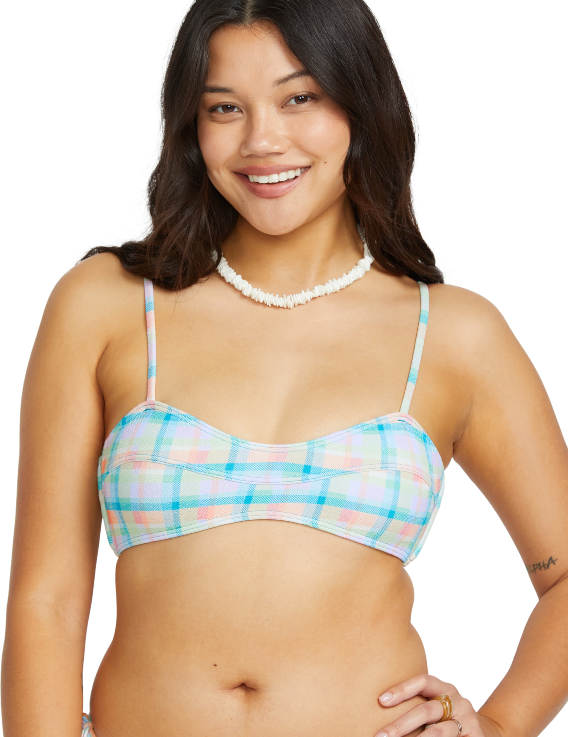 BILLABONG Bralette Bikini Top 'Check The Waves' in Blue: front