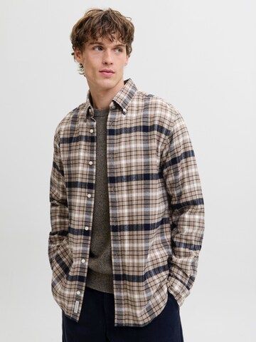 Jack & Jones Premium Regular fit Риза 'JPRBLUBARKLEY' в сиво