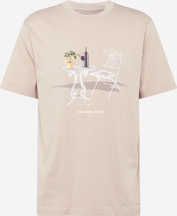 Abercrombie & Fitch T-shirt i beige: framsida