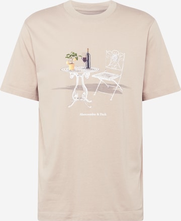 Abercrombie & Fitch T-Shirt in Beige: predná strana